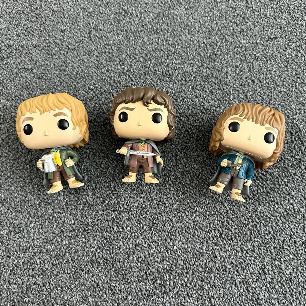 Lord of the Rings Funko Pops! | Frodo (#444), Merry (#528), Pippin (#530)